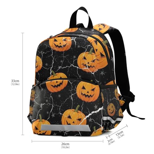 Toddler Girl Backpack with Leash, Lantern Pumpkins Little Kid's Backpacks Mini Preschool Backpacks3