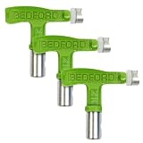 Bedford Airless Spray Tips 33-6210-3, 3 Pack, 210 Tip Size, 0.010' Orifice Size, 4-6' Spray Fan Width, Paint...