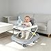 4-in-1-Baby-Lauflernhilfe, faltbarer Lauflernwagen für Babys mit interaktivem Spieltisch mit Geräuschen, Kippschutz, Gehhilfe mit Silikonrädern und 4 Höhenpositionen, von 6 bis 18 Monaten (Grau-67*72