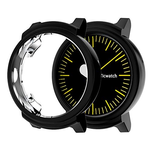 対応Ticwatch Eアクセサリーケース TPUメッキスクリーンプロテクター 頑丈なカバーオールラウンド保