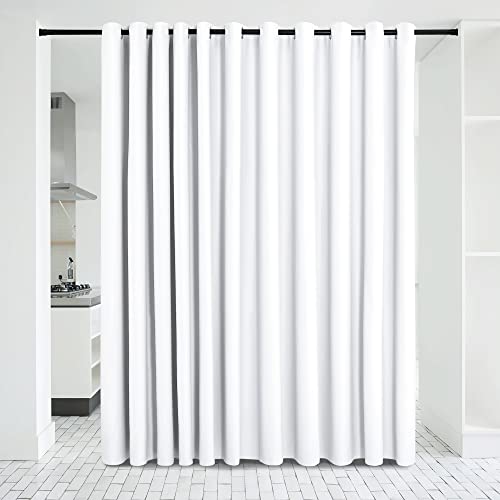 NICETOWN Curtains & Drapes for Door Tapestry, 80 inches Long Door Curtains for Bathroom Pantry Bedroom Closet (White, 1 Panel, 2.8ft Wide x 6.7ft Long) White 34"W x 80"L (Pack of 1)