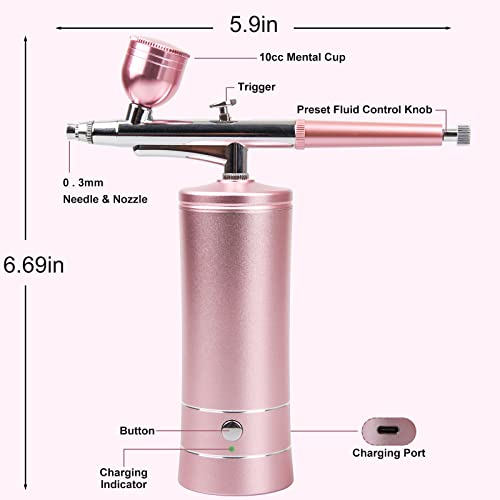 Compresor de aerógrafo inalámbrico portátil para uñas y maquillaje 3