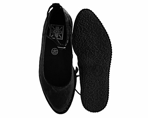 T.U.K. Shoes Black Pointed Ballet Ankle Strap Creeper Sneaker Flats for Women4