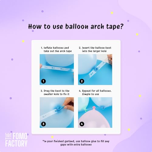 Image of The FOMO Factory All-In-One Purple Birthday Decoration Kit | Easy DIY Balloon Arch, Metallic Purple Foil Curtains, Happy Birthday Banner | Pink Happy Birthday Decor for Girls Daughter Teen (Purple53)