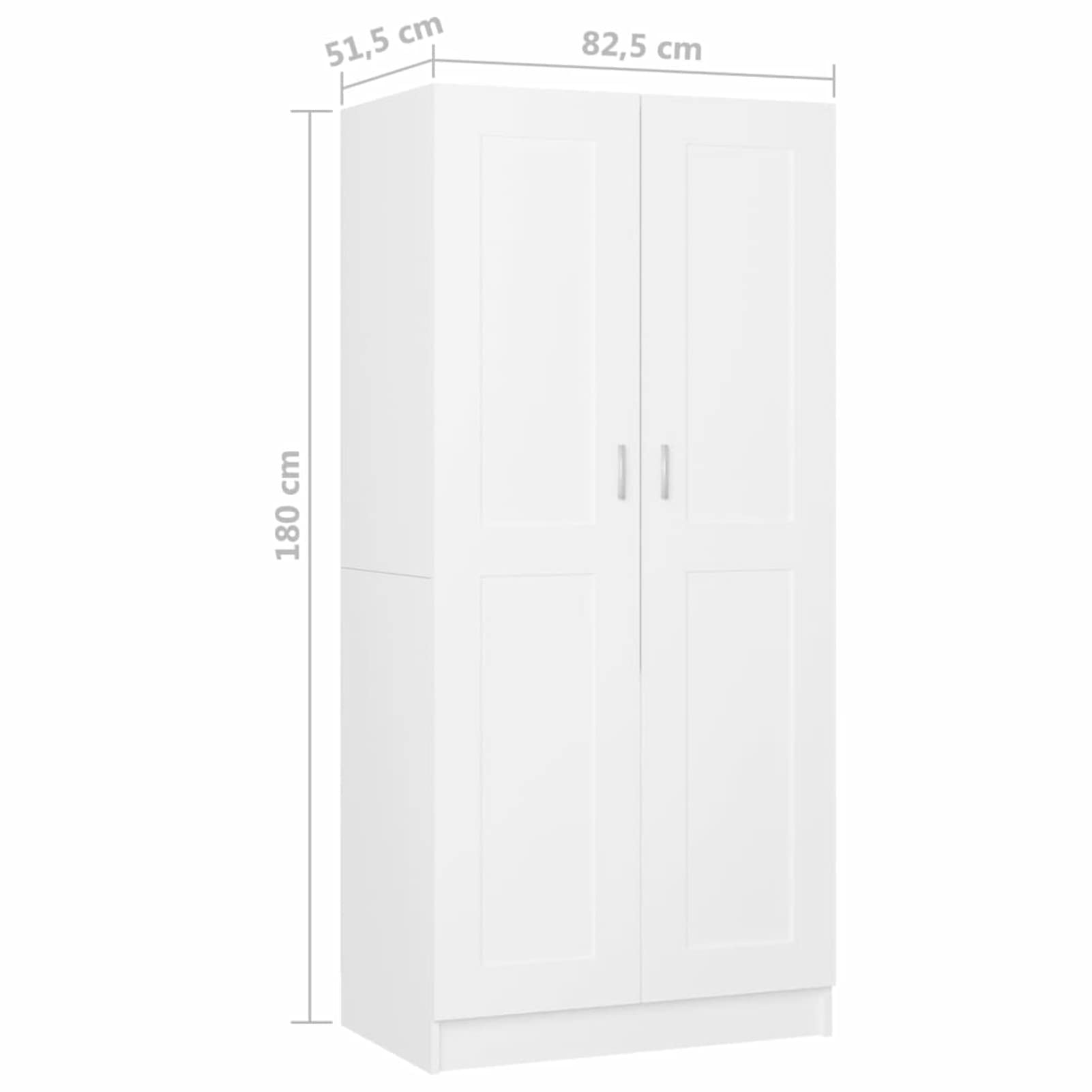 Gecheer Armario de almacenamiento, estantería, armario, armario, armario con 2 puertas, armario de suelo, estantería para salón, blanco, 82,5 x 51,5 x 180 cm de madera multicapa