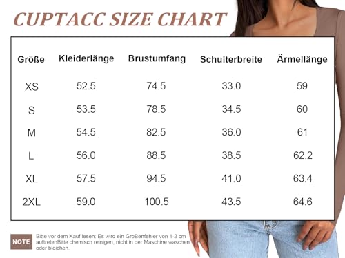 Cuptacc T Shirt Damen Langarm Eckiger Ausschnitt Basic Slim Fit Langarmshirt Damen Y2k Top Long Sleeve Solid Color Leicht Double Layer Oberteile Eng Schwarz M
