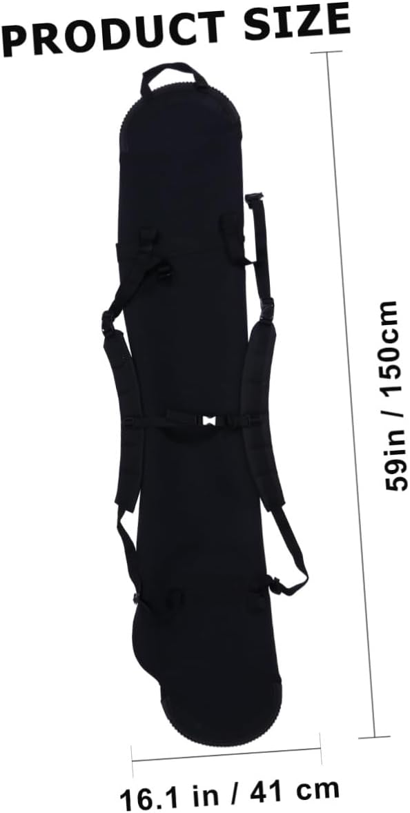 Cabilock Snowboard Storage Bag and Gear Backpack Black with Protective Cover, Sturdy Snowboard Protection Sleeve for Ski Equipment, Suitable for Travel and Outdoor Snowboarding