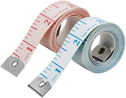 RAAJSEE Flexible Tape Measure Pack of 2 | Accurate Measuring Tape for Body, Weight Loss & Medical Measurements, Dual Scale Cloth Sewing Tailor Ruler | 150cm/60inch