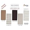 Olivia Rocco 5 Pack Terry Kitchen Tea Towels Cotton Super Absorbent Quick Drying Soft Towel Cloth, Natural #2