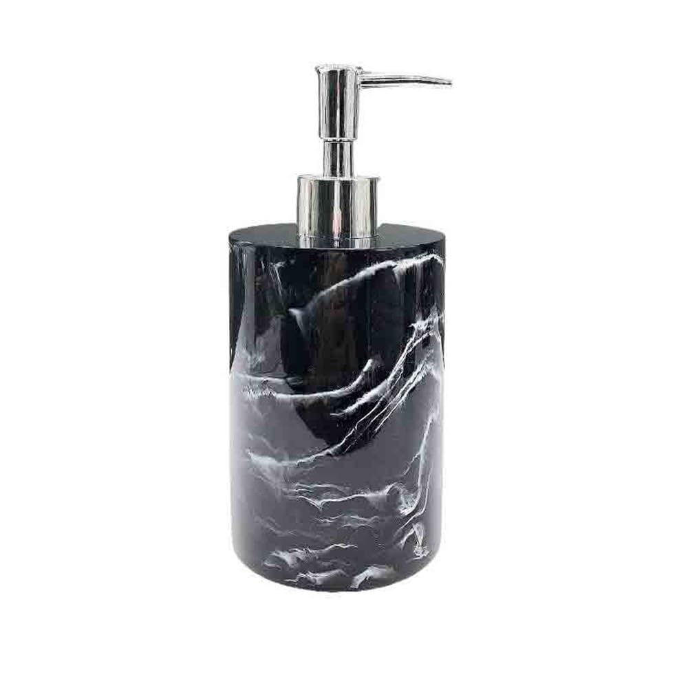 Soap Dispenser Cylindrical Hotel Soap Dispenser Lotion Bottle Home Bathroom Dispensing Push Plastic White/Black 500ml(Black)