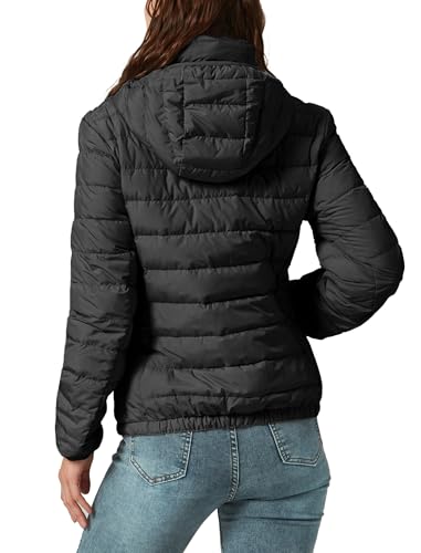 YZG Down Jacket for Women Lightweight Long Sleeve Quilted Puffer Coat with Detachable Hooded2