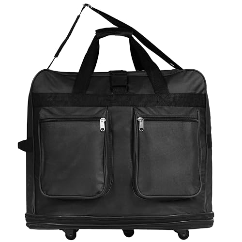 Generic (Pack of 2) 30"" Duffle Bag Expandable Rolling Lightweight Wheeled Spinner Suitcase Luggage for Travel and Storage (Black), Bag30BLK3