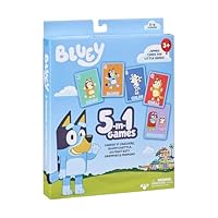 Bluey 5-in-1 Card Game Set, Jumbo-Sized 53-Deck Toddler Game, Multi-Color Interactive Play Card Games for Kids of Ages 3+
