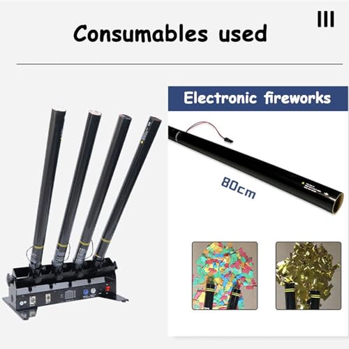 Hydravex Electric Confetti Cannon Machine Portable Confetti Gun, Professional DJ Confetti Launcher for Partylight Effect Club Bar Wedding Christmas Halloween Carnival Easter,SingleHead