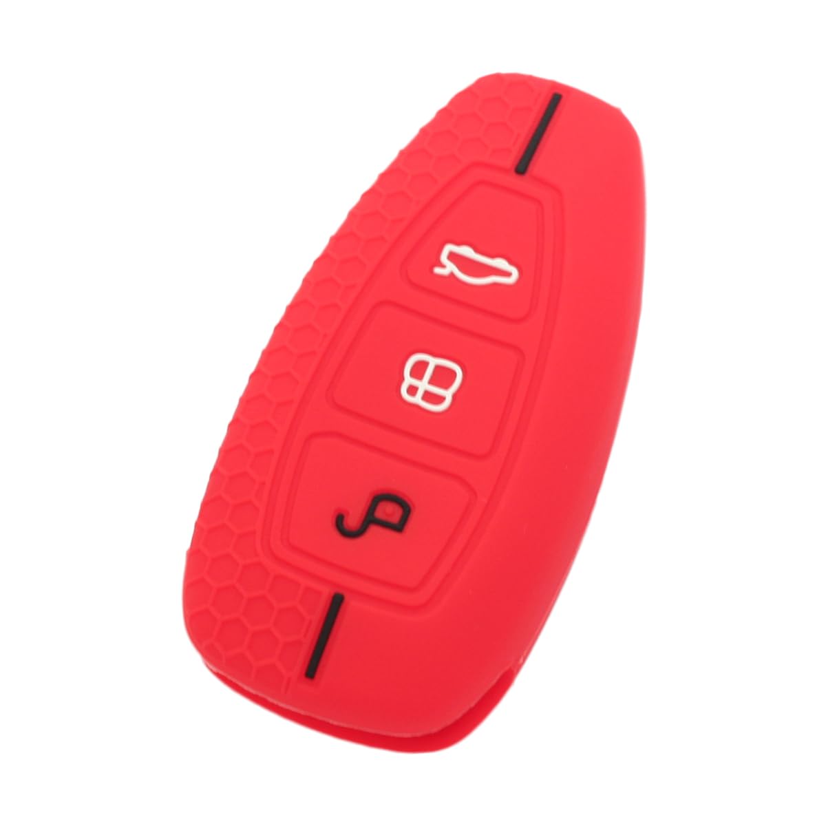 BROVACS Silicone Cover Protector Case Holder Skin Jacket Compatible with FORD 3 Button Remote Key Fob CV2724 Red - Image 2