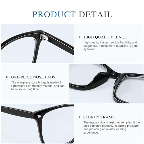 Image of Blue Light Glasses For Woman Men - Anti Eyestrain UV Protection Computer Gaming Eyeglasses Blue Light Blocking Glasses