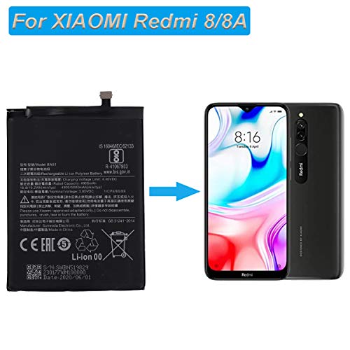 E-yiiviil - Batteria BN51 compatibile con Redmi