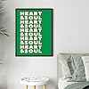 Framed Heart & Soul Poster Canvas Print, Minimalist Aesthetic Art Print Poster, Trendy Wall Art Pictures for Living Room, Bedroom, Office Wall Decor (Black Framed,12L X16W) #3