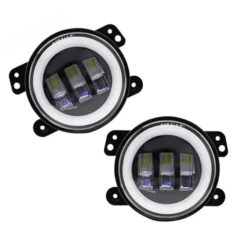 Phare LED 4 pouces antibrouillard feux circulation diurnes Wrangler JK