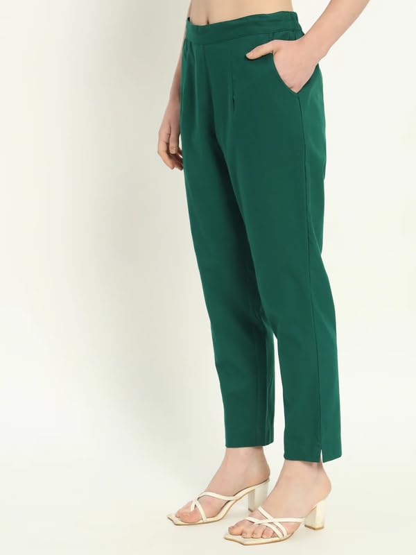 Image of Moirai Cotton Women Trouser Pants Regular Fit Casual Kurti Pants Daily Formal Office Use