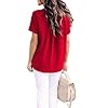 Allimy-Women-Summer-Casual-Split-V-Neckline-Chiffon-Blouses-Loose-Tunic-Short-Sleeve-Tops Allimy Women Summer Casual Short Sleeve V Neck Chiffon Blouses Fashion 2023 Tops Large Red