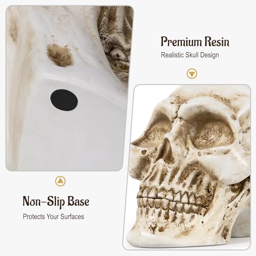 Estatua de Calavera de Resina para Decoración Hogar miniatura 3