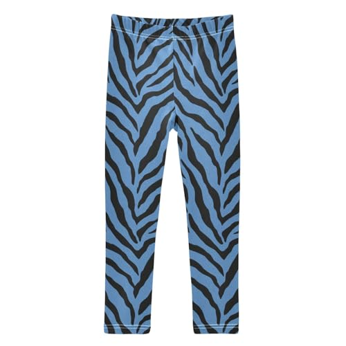 Girls Leggings Soft Toddler Ankle Length Bottoms Zebra Print Kids Dance Yoga Pants 4-10 Years