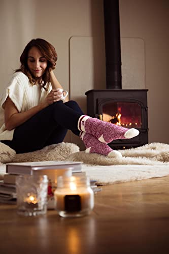 HEAT HOLDERS - Unisex Winter Warm 2.3 TOG Cream/Twist Pattern Thermal Socks4