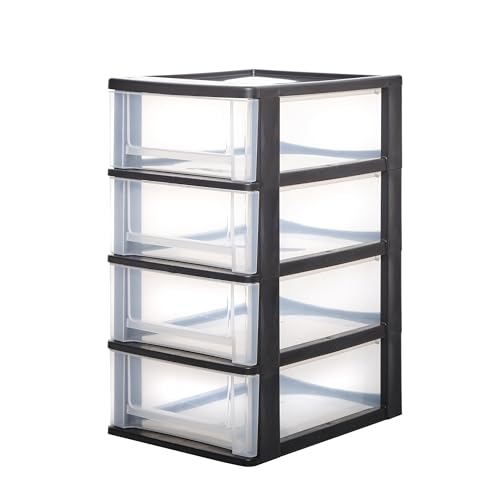 CURVER Regal Mit Schubladen STYLE Rattanoptik 3 X 13,5 Liter Cremig
