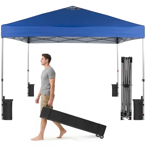 OLIXIS 10x10ft 1-Person Pop Up Canopy Tent, Heavy Duty...