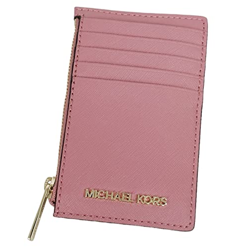 Michael Kors Jet Set Travel Medium Top Zip Card Case Wallet Coin Pouch Rose Pink #TOP4