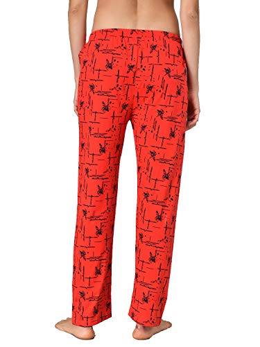 Image of KOTTY Red Cotton Printed Women Pyjama