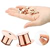 Metal Pin Backs, Locking Pin Backs, 20 Pieces Keepers Clasp Needle Back Lock Flat Head clamp Badge Fastener Tie Tack Lapel Brooch Enamel Lapel Pins Lock and DIY Crafts,Without Needle - Rose Gold #2