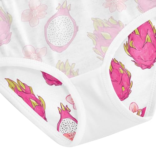 Wusikd Cute Dragon Fruit Girls' Underwear Cotton Flowers Girls Briefs Soft Toddler Underwear 2T 5