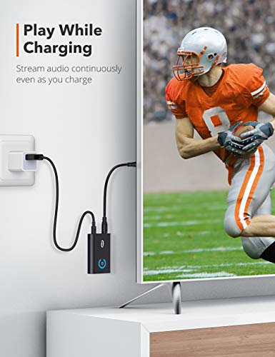Transmissor e receptor Bluetooth 5.0 da TaoTronics, 2 em 1, adaptador sem fio 3,5 mm (baixa latência