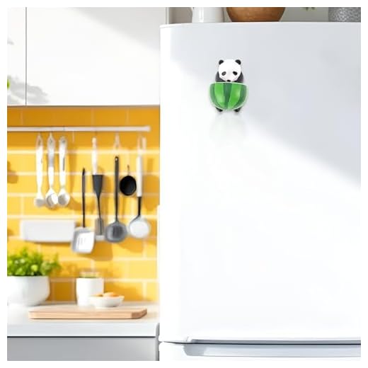 Generic 1Pcs Decorative Magnets Magnetic Fridge Sticker Irregular Shape Panda-Design with Watermelon Resin Black White Green