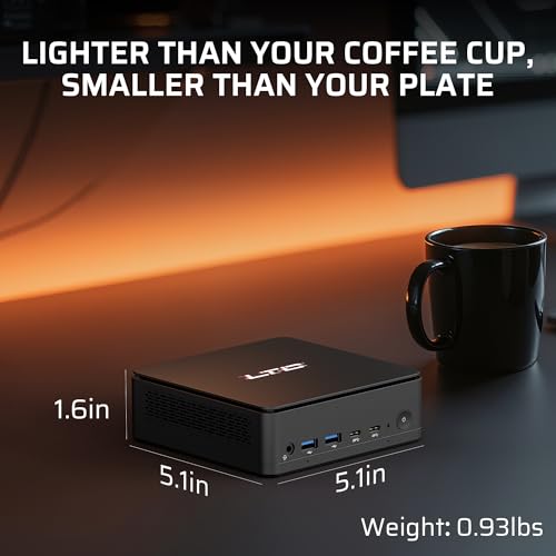 Image of LTC Mini PC with AI NPU, AMD Ryzen 7 8845HS | Radeon 780M Graphic |16GB DDR5 RAM |1TB PCIe 4.0 SSD|USB 4.0, WiFi 6, BT 5.2, 2.5Gbps Ethernet | Triple 4K /8K Display