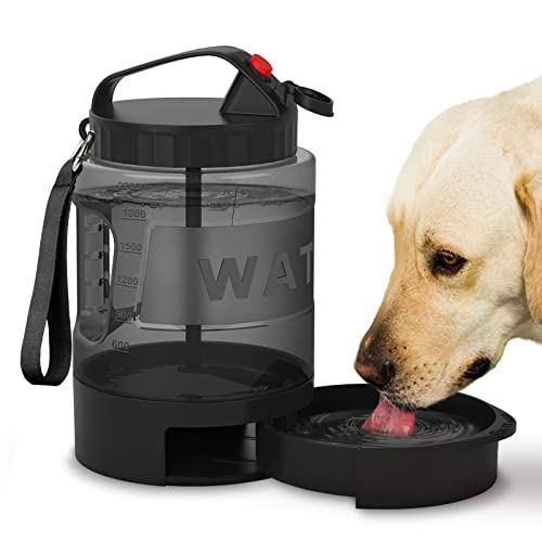 Dog Water Bowl Dispenser 77Oz, Large Dog Travel Water Bottle For Camping Dog Park Road Trip W/Pull-Out No Spill Dog Water Bowl, Bpa Free #TOP8