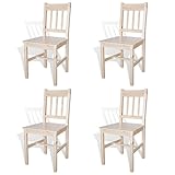 Dieses Esszimmerstuhl-Set, mit einem einfachen, jedoch eleganten Design, besteht aus 4 Stühlen