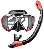 La tecnología de tubo de respiración seca evita que el agua salina entre en la boca y evita la asfixia.Pasa menos tiempo agregando agua a la máscara y más snorkeling!