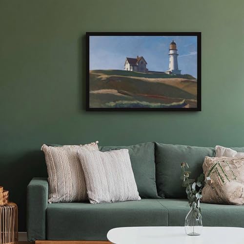 Impression toile Lighthouse Hill Edward Hopper - Cadre suspendu chic