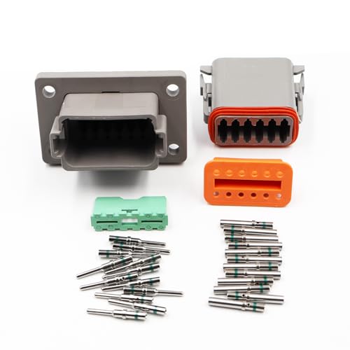 IBVIBV Compatible with DT 12-pin 14-16AWG Flange Connector Kit Solid Contacts