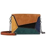 Material principal: PU Monland Versión Coreana De Bolso De Mensajero Salvaje De Moda Bolso Cuadrado Mate De Cadena De Hombros De Color Contraste