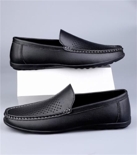 Mens Loafers Moccasins Shoes Breathable Simple Vegan Leather Lightweight Resistant Flat Heel Classic Party Slip On2