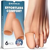 Big and Small Toe Protectors Soft Gel Silicone Toe Caps for Pain Relief, Corns, Ingrown Toenails 6-Pack Bandages for Men & Women