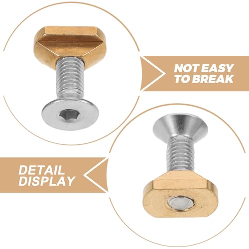 YARNOW 1 Set Brass T-Nuts: M6 Wing Foil Board Mounting T-Nuts with Screws - Hydrofoil Surfboard Parts for Surfboards and Kiteboards