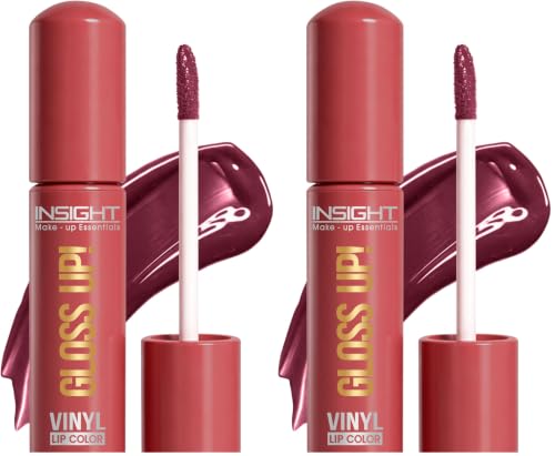 Image of INSIGHT Gloss Up Lip Color - Muted Maple | High-Gloss Finish | Rich Pigmentation | Lightweight, Long-Lasting Formula | All-Day Comfortable Wear (4g) (Pack of 2)