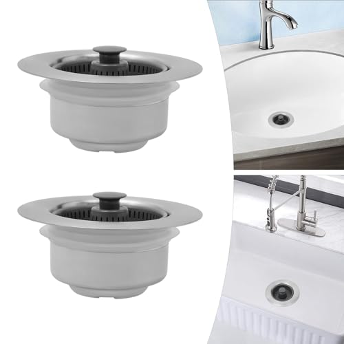 Colador para fregadero 3 en 1, 2 piezas acero inoxidable miniatura 4