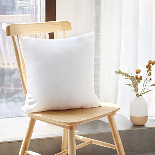 HIPPIH 2 Pack 18 x 18 Pillow Inserts, Decorative 45x45cm Pillow Insert, Square Pillow Form Insert for Sofa, Bed, Couch