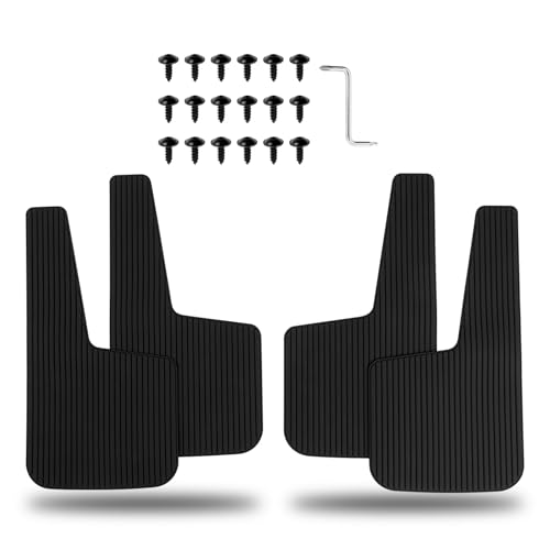 Image of 4PCS Black Mud Flaps Universal Rubber Front and Rear Side Splash Guards Mudflaps Mudguard Fender Flares with Hardware for Car Pickup Truck SUV